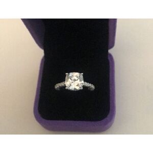 NEW~7.83 Ct. Cushion & Round Cut Sim Diamond Eternity Engagement/Bridal Ring #8